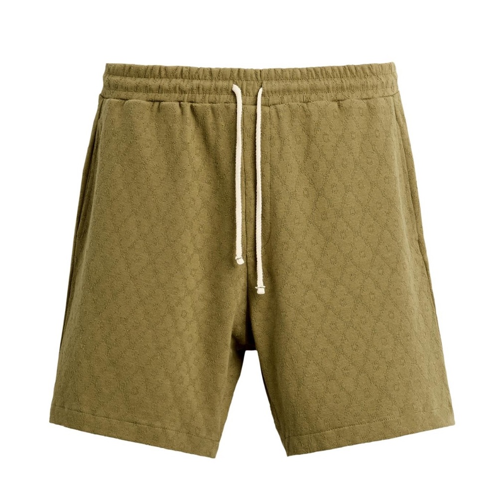 Zara Olive Green Athletic Drawstring Shorts